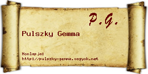 Pulszky Gemma névjegykártya